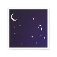 Svart & Blå Gradient Natt-tema Servett