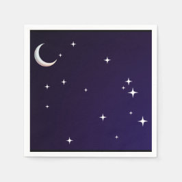 Svart & Blå Gradient Natt-tema Servett