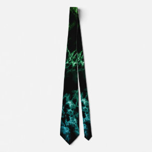 Svart blå Grönt Neon Marble Neck Tie Slips