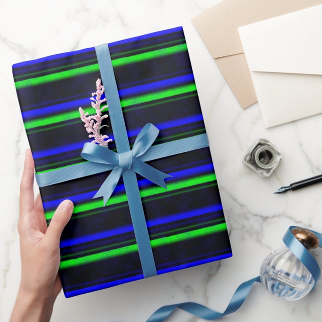 Svart blå Grönt Rand Presentpapper (Gifting)
