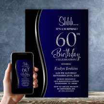 Svart blå överraskning 60:e födelsedagen