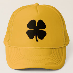 Svart Black Clover gul skum truckerhatt Keps