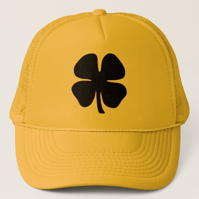 Svart Black Clover gul skum truckerhatt Keps (Framsida)