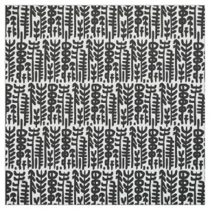 Svart bläck slår trädmönster tyg