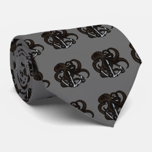 Svart bläckfisk över ankare slips