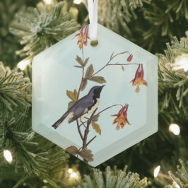 Svart blåfärgad varare Audubon Bird Älskare Julgransdekoration