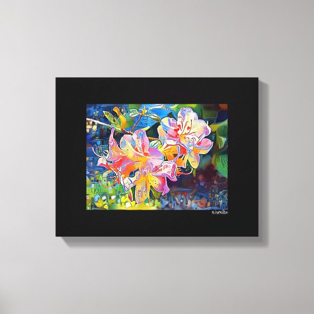 Svart, blandad digital media, arbetsyta canvastryck (Framsida)