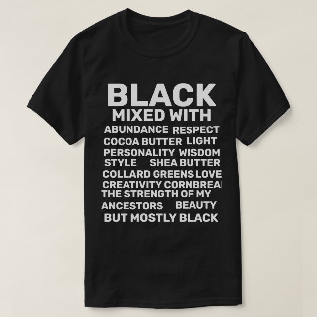 Svart blandad med.... t shirt (Design framsida)