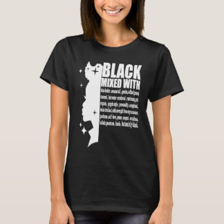 Svart Blandat Med Svart Historisk Månad Afroamerik T Shirt