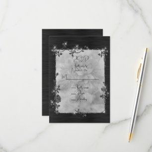 Svart Blank Elegant Glänsande Ram OSA Kort