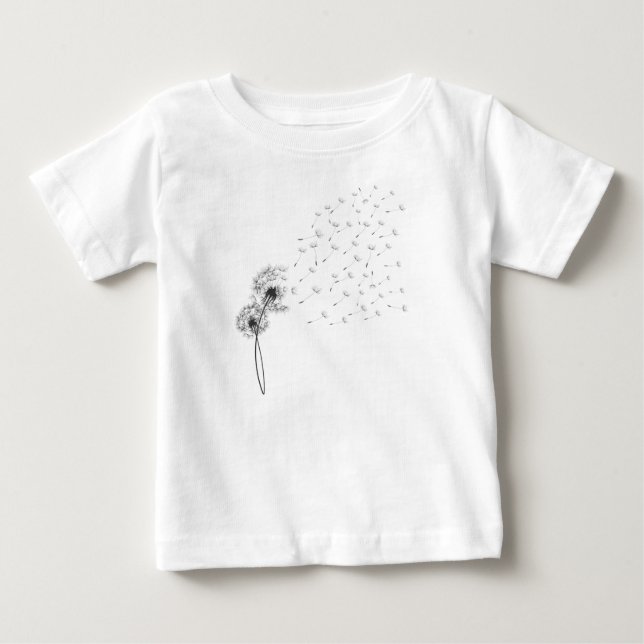 Svart blåsa maskrosT-tröja T Shirt (Framsida)