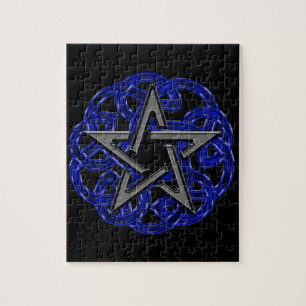 Svart- & blåttCelticPentagram Pussel