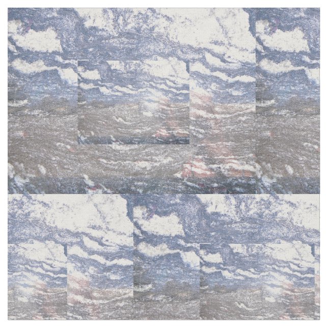 Svart- & blåttmarmorbomull tyg (Närbild)