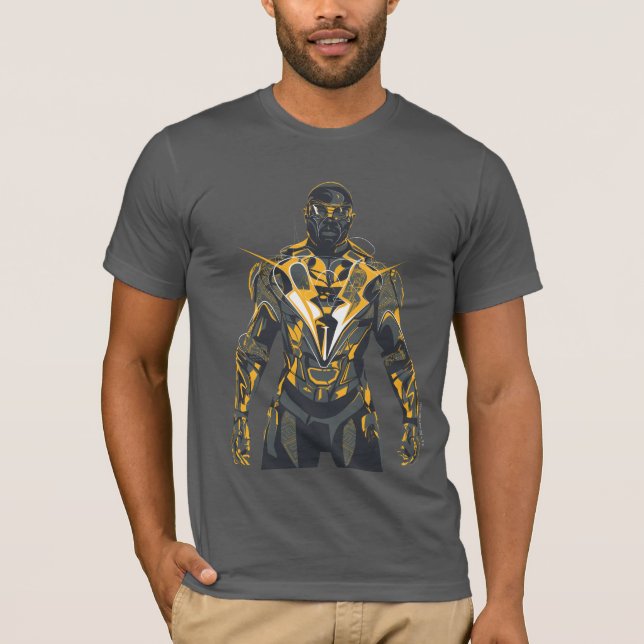 Svart blixt Illustration T Shirt (Framsida)