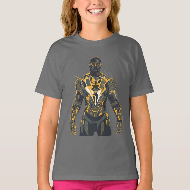Svart blixt Illustration T Shirt (Framsida)