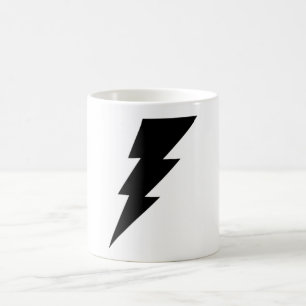 Svart blixt kasta i sig kaffemuggen! kaffemugg