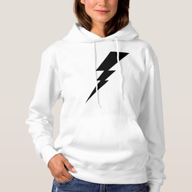 Svart blixtblixt Bult Kvinnor T Shirt (Framsida)