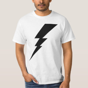 Svart blixtblixt Bult Manar T Shirt