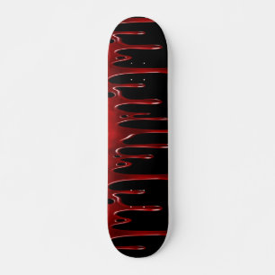 Svart bloddroppar mini skateboard bräda 18,5 cm