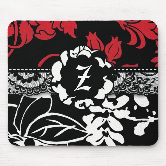 SVART BLOM- MONOGRAM 311-RED MUSMATTA (Framsidan)
