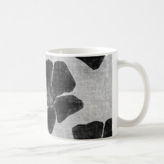 Svart blommamönstermugg kaffemugg