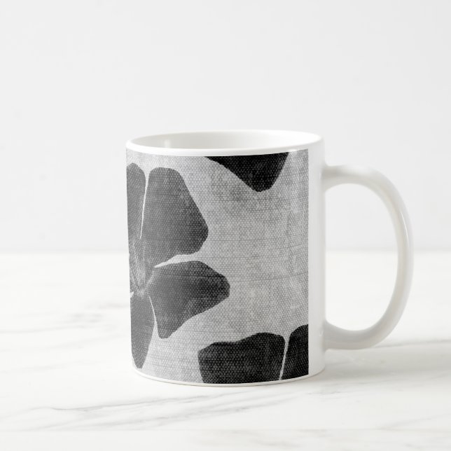 Svart blommamönstermugg kaffemugg (Höger)