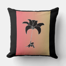 Svart Blommig Pastellfärg Gradient