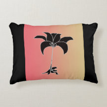 Svart Blommig Pastellfärgsgradient