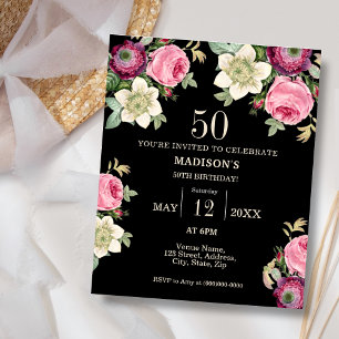 Svart Blommigt, 50:e inbjudan till födelsedagskale
