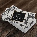 Svart Blommigt-Elegant för Hair Stylist Vintage Sa Visitkort<br><div class="desc">Hair Stylist Vintage Black Blommigt Elegant Hair Salon Affärskorts.</div>