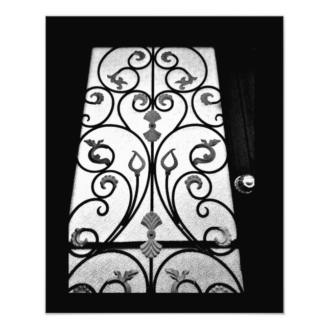 Svart Blommigt Fototryck (Framsidan)