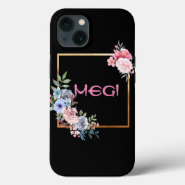 Svart blommigt med Fodral-Mate iphone case