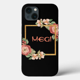 Svart blommigt med Fodral-Mate iphone case