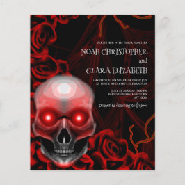 Svart blommigt moody getskalle halloween budget