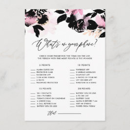 Svart Blommigt - vad som finns på din Mobila Möhip Tilläggskort