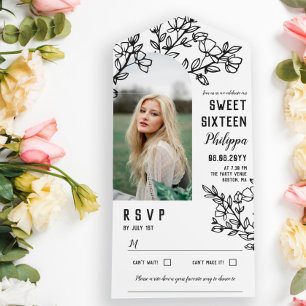 Svart blomning i Grenar Photo Sweet sixteen