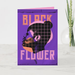 Svart blomster afrikansk/afroamerikansk födelsedag kort