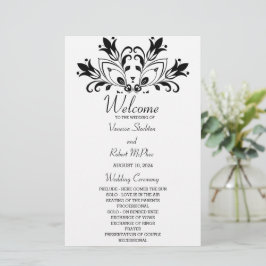 Svart blomster-mandal