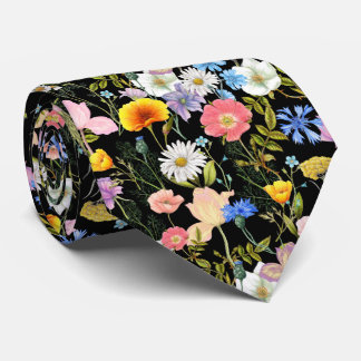 Svart blomsterliknande vildblomma botanisk groomsm slips