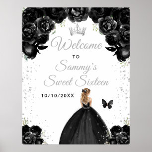 Svart Blond Hår Prinsessa Sweet Sixteen Välkommen Poster