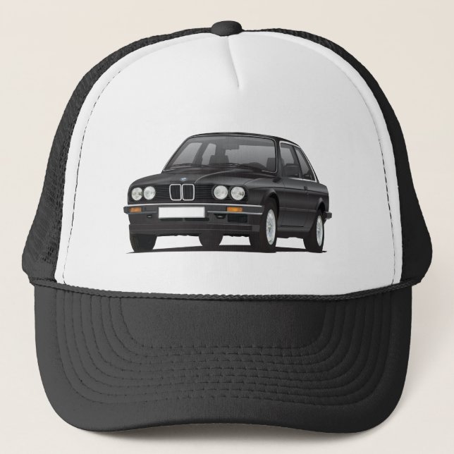 Svart BMW 3 serie (E30) Keps (Framsida)