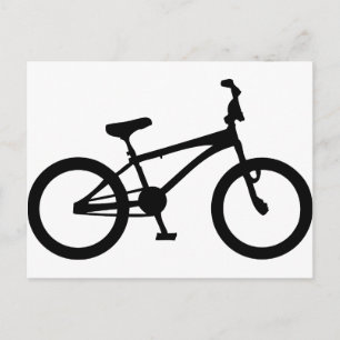 svart bmx-cykel vykort