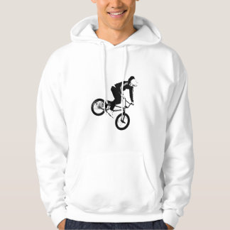 Svart BMX Rider Graphic T Shirt/Hoodie Tröja Med Luva
