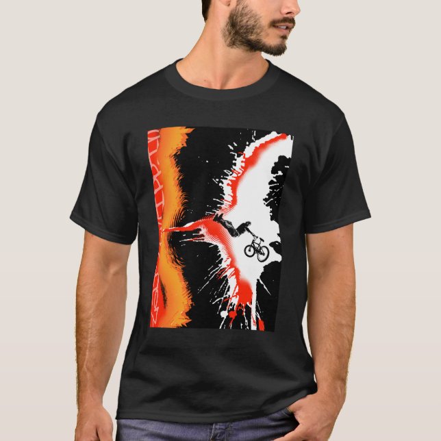 svart bmxstänk t-shirt (Framsida)