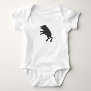 Svart Boar medeltida silhuett T Shirt
