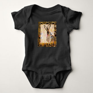 Svart Bodykostym med kanin, Baby T Shirt