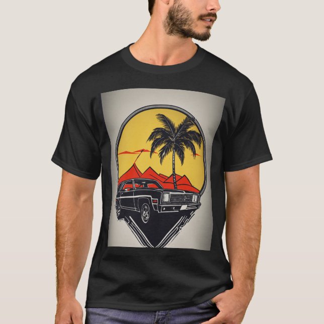 svart bomull t-skjorta t shirt (Framsida)
