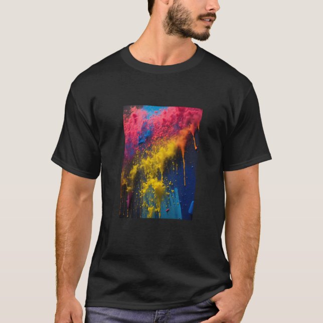 svart bomull, tryckt på skjorta t shirt (Framsida)