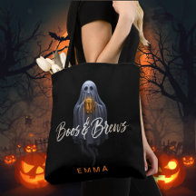 Svart Boos & Brews Spök Halloween
