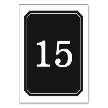 Svart Bord-kort för enkel Elegant